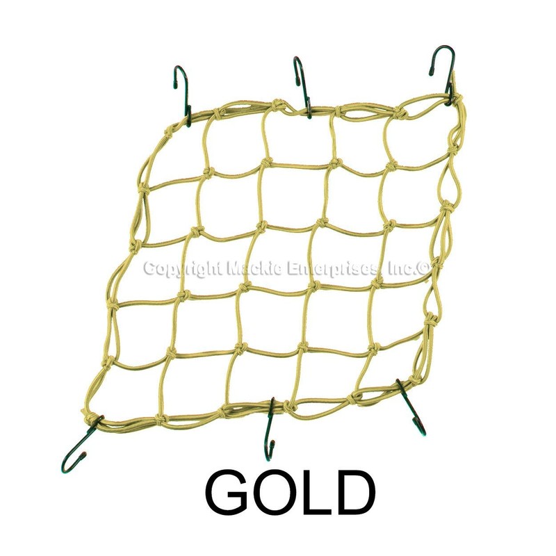 Motorcycle Cargo Net 15" x 15" - Gold
