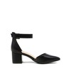 DREAM PAIRS DREAM PAIRS Womens Low Heel Pump Shoes, Black/Pu
