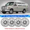 TULALUX Chrome Hubcaps Compatible with Ford F250 F350 E150 E250