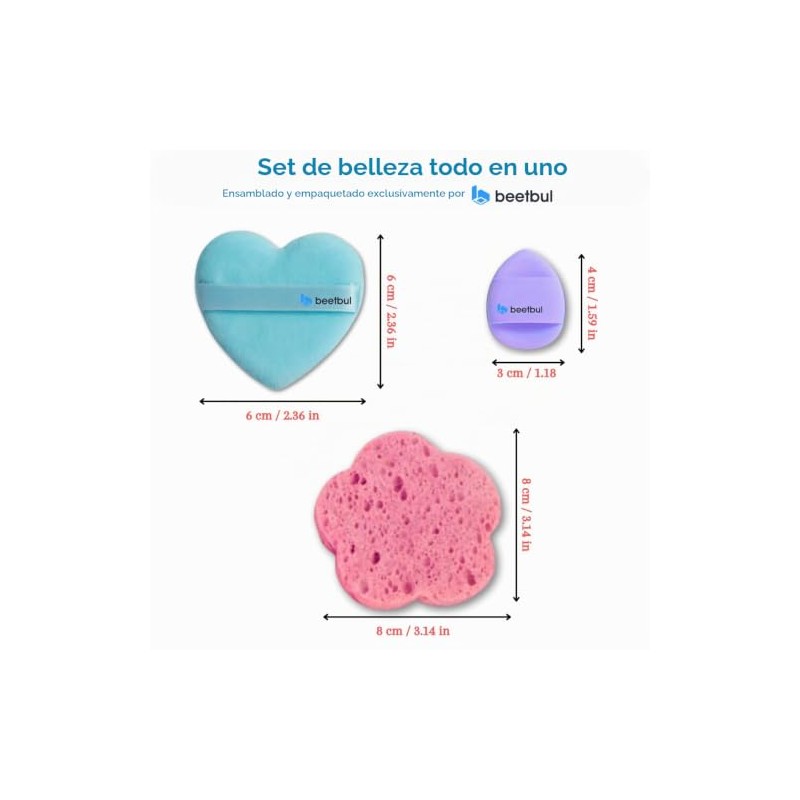 Kit de maquillaje y exfoliación – Polvo compacto Bissú +