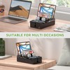 Charging Station Box for Smartphones and Tablets, Bamboo Cable Cord