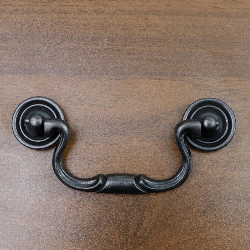 Pastlla 4Pcs Antique Bronze Black Cabinet Pull Handles Bail Handle