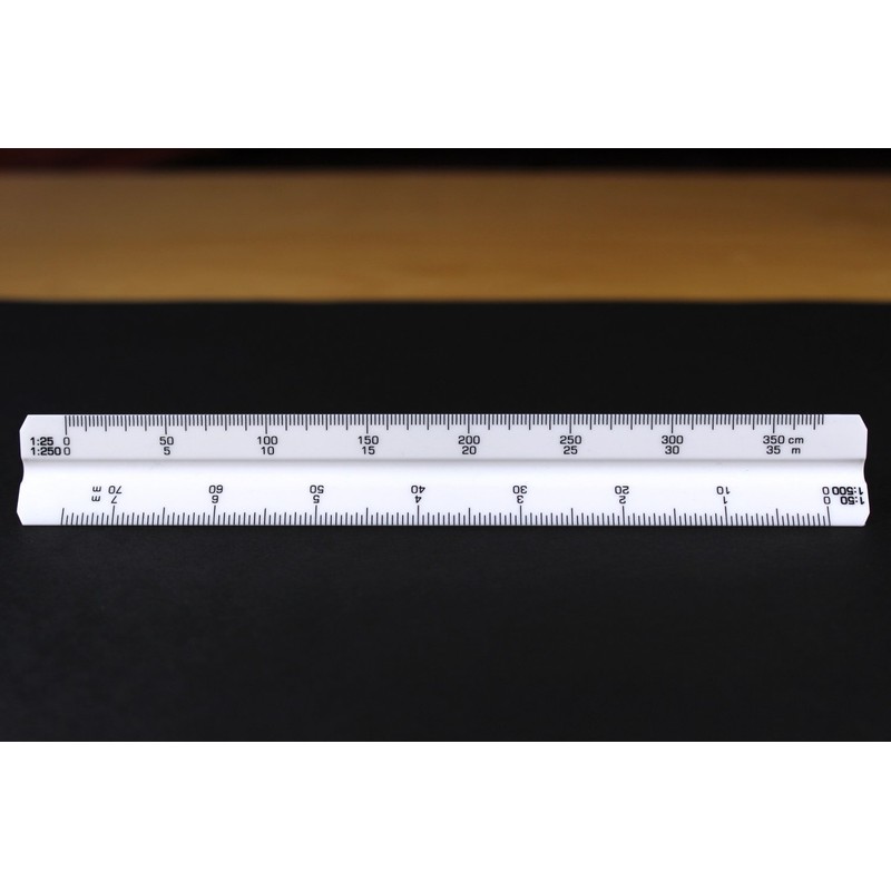 Bocianelli Scale Ruler 15 cm Plastic Triangular Scale Ruler 1:10