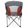 Black Sierra Camping Chair w/Padded Hard Armrest, Folding Lawn Chair
