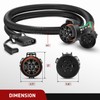 Nilight USCAR 7 Pin to 4-Pin Trailer Wiring Harness Standard