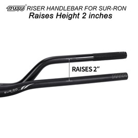 RUTU Handlebars for Surron,31.8mm Aluminum Alloy Thickened High Riser Motorcycle Handlebar Fits Surron Light Bee Talaria Electirc Dirt Bike-Titanium