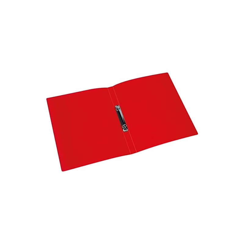 Q-Connect Ring Binder – A4, 4 Rings red/Clear
