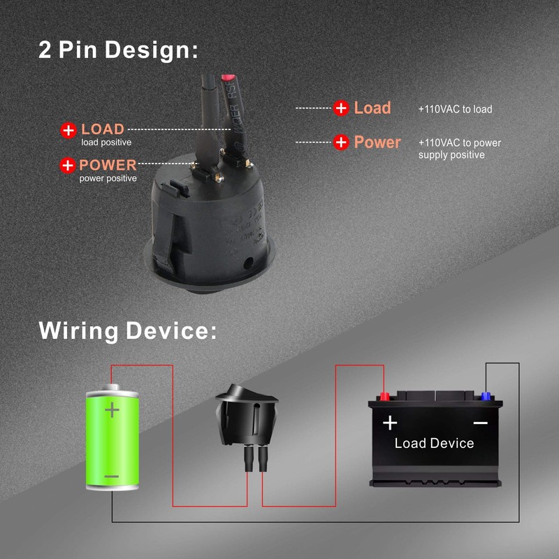 APIELE 5Pcs Rocker Switch ON Off KCD1 Mini Round Toggle