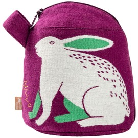 morita MiW Gusseted Pouch Plain Flower Rabbit Purple Coroline Lovable Shapes Tightly Woven Thick Fabric with Elegant Color Lining 100% Cotton Empret Veil (R), Plain-flowered rabbit