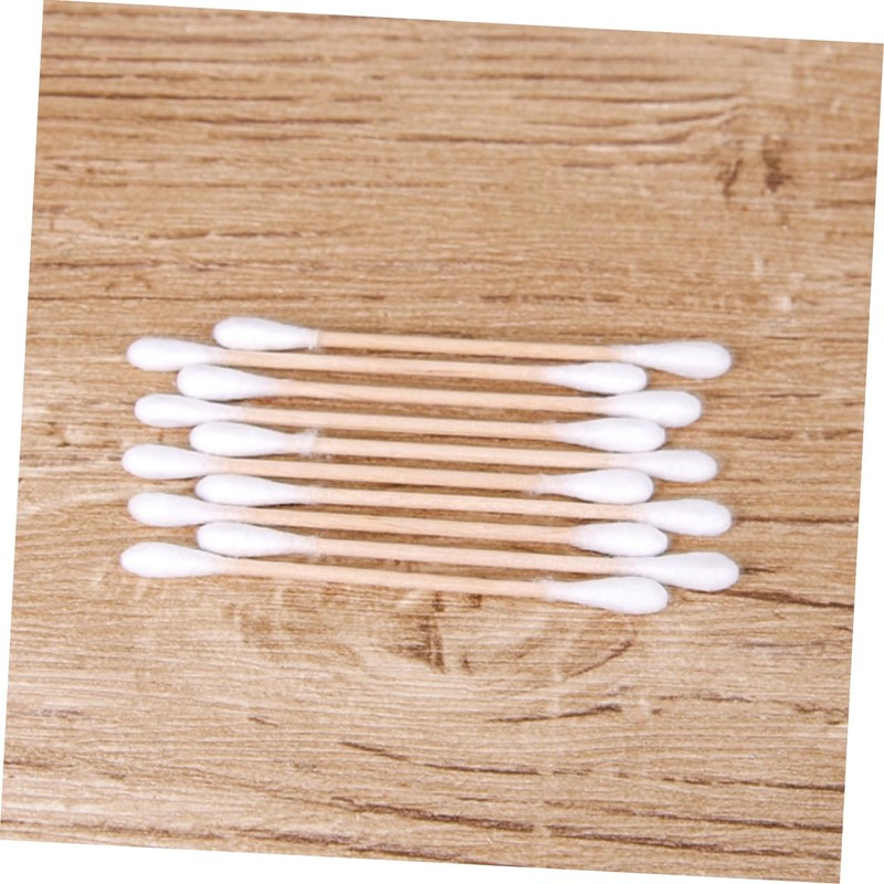 Healeved 500pcs Wooden Stick Cotton Swabs Double Tipped Australian Cotton