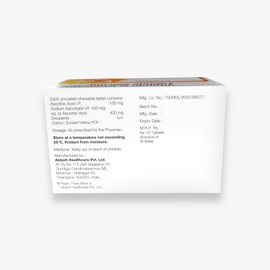 Generic Chewable Natural Vitamin C Chewable Tablets 500mg || Tangy Orange Flavour || Boost Immunity || Supports Energy || Antioxidant || Skin Care || Men and Women -15 Tabs (Pack of 3)