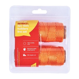 Amtech G3990 50m (165ft) builder's line (2 pack)