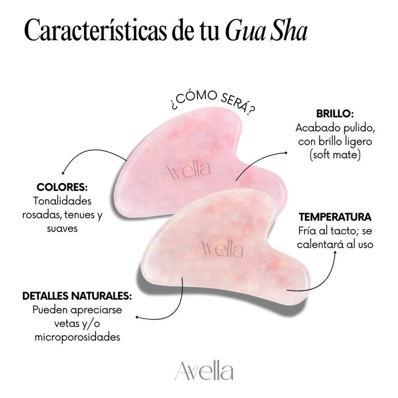 Guasha Cuarzo Rosa Masaje Facial Lifting Piedra Avella