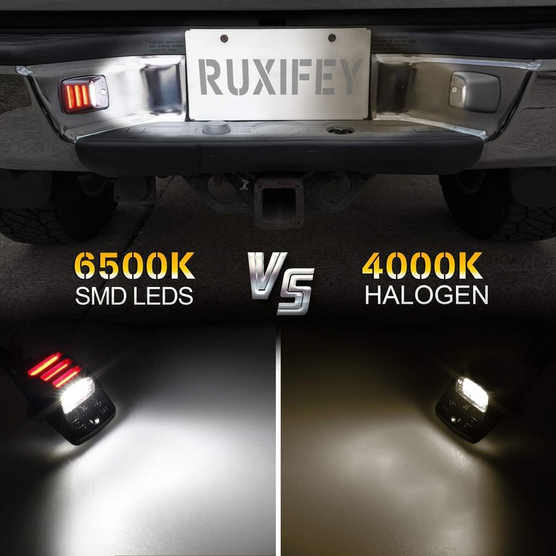 RUXIFEY - Luces LED para matrícula con tubo de neón