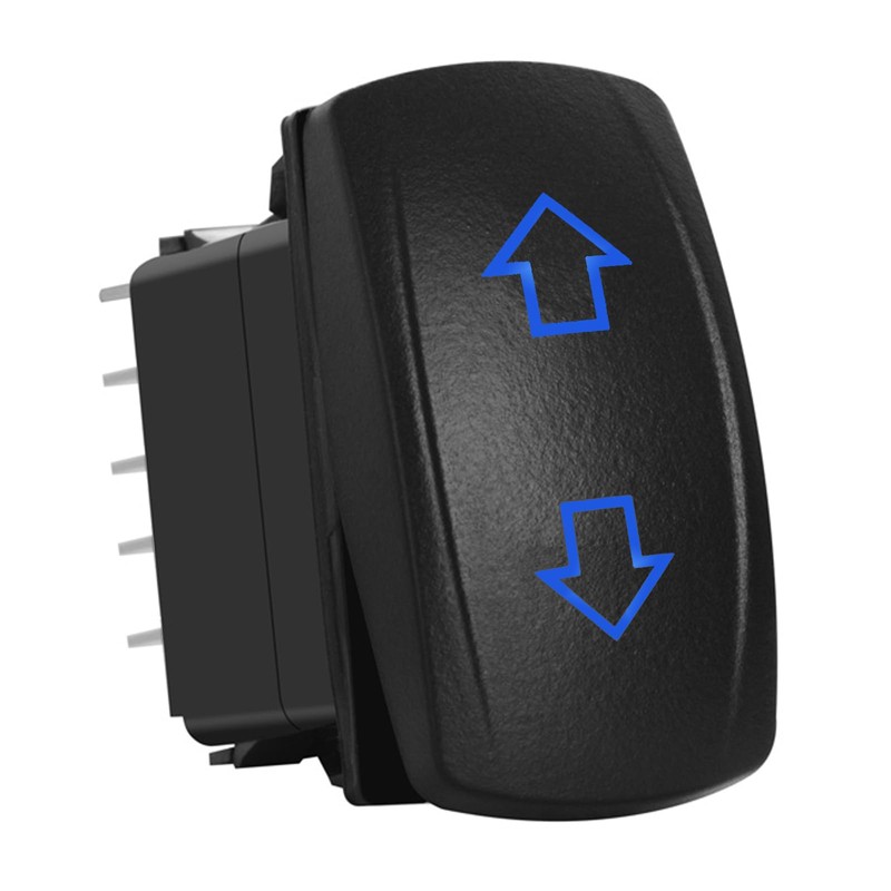 Waterproof Blue Led Up Down Momentary Rocker Switch 10 Pin