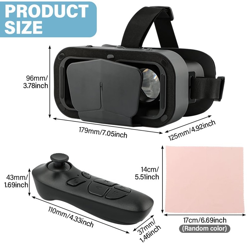3D VR Headset, Virtual Reality 3D Glasses VR Headset Goggles
