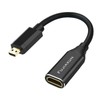 FUJIAXUN Micro HDMI to HDMI Adapter, 8K@60Hz/4K@120Hz Bidirectional Cable HDR