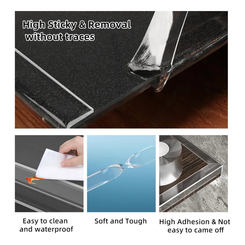 Tira Protectora De Borde Transparente 4 Cm X 3 M