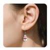 Christmas Snowman Earrings for Women Dangling Sterling Silver Snowman Earrings