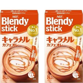 Senka Blendy AGF Coffee Blendy Stick Caramel Cafe Au Lait 8 Pcs Set Of 2