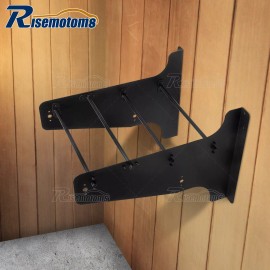 risemotom8 For 1997-UP Harley Touring Tour Pak Pack Holder Wall Mount Storage Rack Brackets
