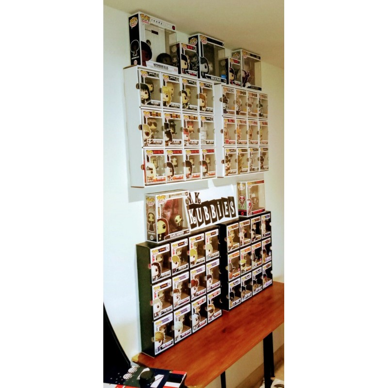Funko Pop Display shelf Kubbie FOUR PACK...BLACK.