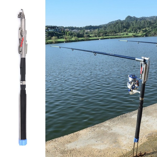 Lixada 2.1m / 2.4m / 2.7m / 3.0m Automatic Fishing Rod Adjustable Telescopic Rod Pole Device Sea River Lake Pool Fishing Tackle with Bank Stick
