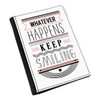 Whatever Happens Keep Smiling Quote Passport Holder Cover