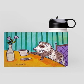 Ferret At The Coffee Shop Water Bottle Art Decor Pet Lover Gift