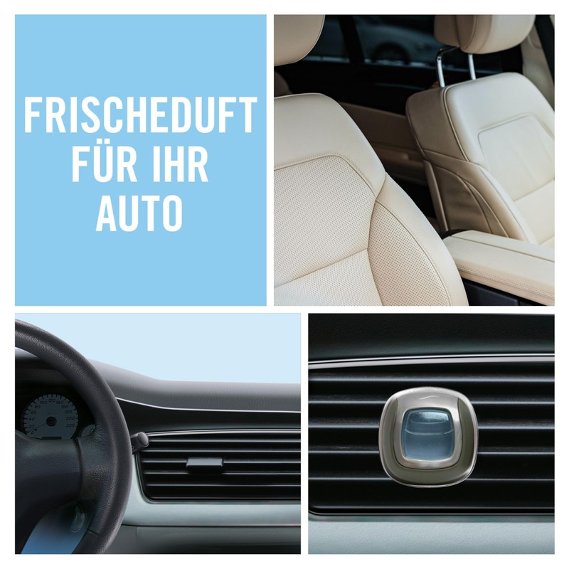 Febreze Auto Lufterfrischer 2ml, Auto-Clip Starterset Neuwagenduft Bekämpft Gerüche Im