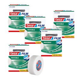 Tesa Film Invisible Tape 33 m x 19 mm (33 m x 19 mm, 5 Rolls)