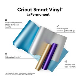 Cricut Smart Permanent Vinyl (13in x 3ft, Shimmer Metal Champagne) for Explore and Maker 3 - Matless cutting for long cuts up to 12ft