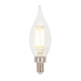 Westinghouse 5272000 4.5 Watt (60 Watt Equivalent) CA11 Dimmable Clear Filament LED Light Bulb, Candelabra Base