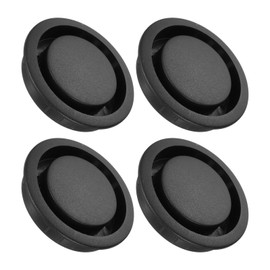 PATIKIL Round Vent Cover 50mm/2", 4 Pcs Plastic Soffit Air Vent Floor Air Vents Ventilation Hole for Home Ceiling Wall Duct Cabinet Closet Wardrobes, Black