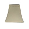 Upgradelights Beige Linen 12 Inch Square Bell Washer Lampshade Replacement