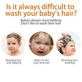 BSITSSS Baby Shower Cap with 2 Shampoo Brush, Kids Shower Cap Adjustable Shower Cap for Kids, Baby Hair Washing Shield Shampoo Shield, Kids Shower Cap Shield, Baby Bath Makes The Baby Bath More Fun