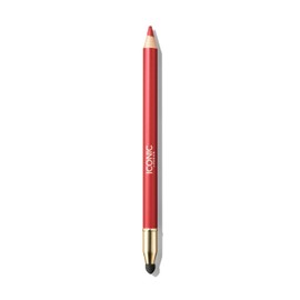 ICONIC LONDON Fuller Pout Sculpting Lip Liner | Blendable, Dual Ended Lip Liner with Creamy Colour and Lip Sponge for Buffing, Cruelty-Free, Vegan Makeup, Scandalous, 1.028 g / 0.036 Oz