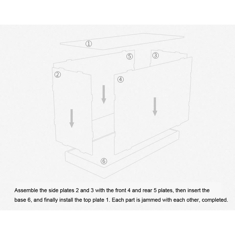 zalati Acrylic Display Case with Simulation Scenario Dustproof Display Case