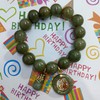 Natural Stone Green Real Bracelets with Lucky Coin and Gourd