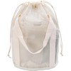 Hanging Bathroom Shower Tote Bag with Drawstring and Side Pockets,