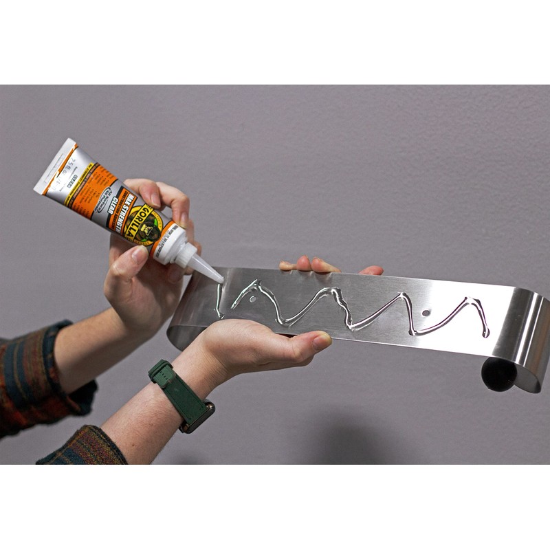 Gorilla Max Strength Construction Adhesive, Clear Glue, 2.5 Ounce Squeeze