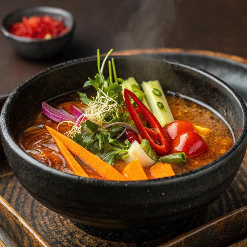 Dried ramen toppings. Dehydrated vegetables for ramen topper include Cabbage,