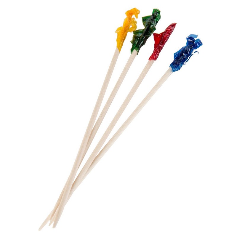 Perfect Stix FP4-200ct Sandwich Frill Picks, 4", Assorted (Pack of