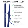 Jutqut 4PCS Blue Eyeliner Pencil, Eye Liner Pencils, Waterproof Eyeliner