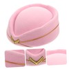 Tofficu Stewardess Hat Air Felt Stewardess Cap Womens Hats Admiral