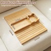Bamboo Couch Arm Tray Table with Built-in Cup Holder, Foldable