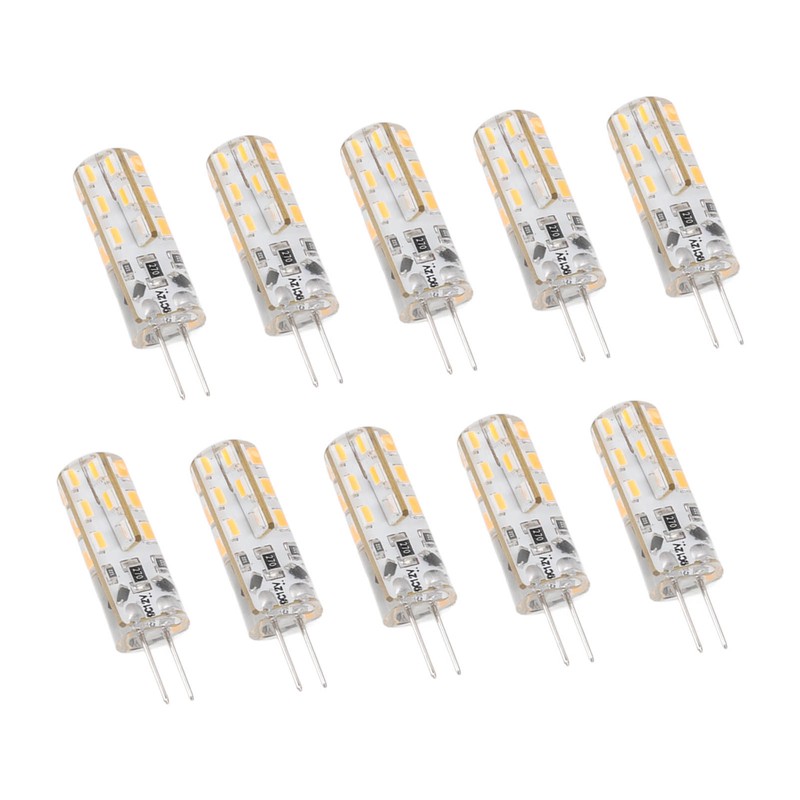 10pcs G4 LED Bulb 1.5W DC12V Warm White 3000K 110LM