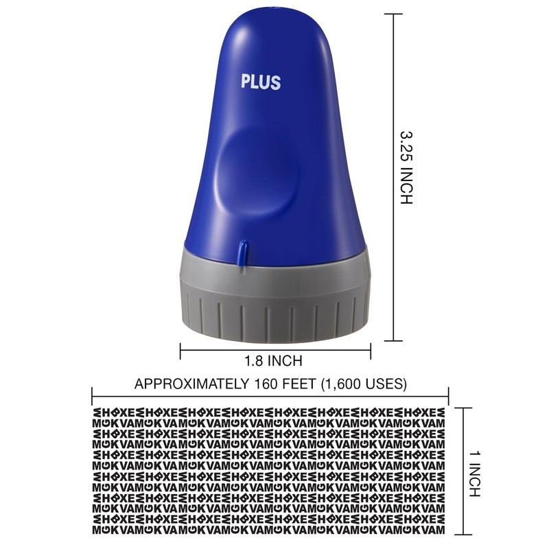 ID Defender Large Premium Stamp Roller, Blue (1-Pack, Large)