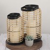 Handwoven Boho Lanterns Set of 2 – Candle Holders for