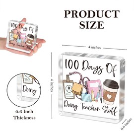 Teacher Appreciation Gifts Teachers Day Thanksgiving Birthday First Day of College Thank You Gifts for Women Man Teachers Tutor Classroom Desk Decor Square Acrylic Sign